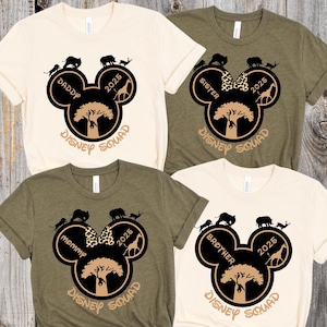 Personalized Animal Kingdom Safari Shirts, Disney Animal Kingdom Shirts, Safari Family Matching Shirts, Custom Disney Safari T-shirts