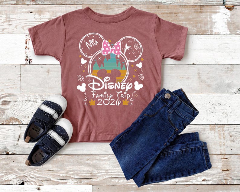 Disney Family Matching Shirt, Custom Disney Shirt, Personalized Disney Trip Shirt, Disney Vacation Family Shirts, Disney Trip 2026 Shirts image 6
