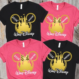 Custom Disney Vacation T-shirt, Matching Disney Vacation Shirts, Disney 2025 Family Trip Vacation Shirts, Disney Family Vacation 2025 Shirts