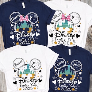 Disney Family Matching Shirt, Custom Disney Shirt, Personalized Disney Trip Shirt, Disney Vacation Family Shirts, Disney Trip 2025 Shirts