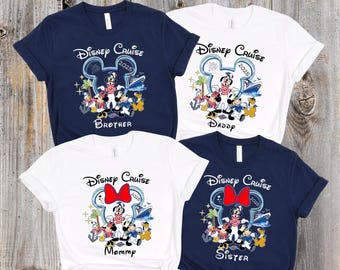 Aangepaste Disney Cruise-T-shirts, bijpassende Disney Cruise-shirts, gepersonaliseerde Disney Cruise-familieshirts 2025, Disney Squad Cruise-shirts