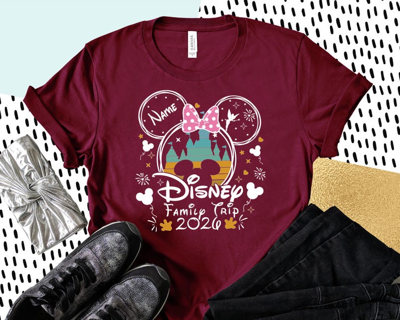 Disney Family Matching Shirt, Custom Disney Shirt, Personalized Disney Trip Shirt, Disney Vacation Family Shirts, Disney Trip 2026 Shirts image 3