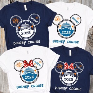2025 Disney Cruise Family Shirt, Disney Cruise Passende Shirts 2025, Benutzerdefinierte Disney Cruise T-Shirts, personalisiertes Disney Cruise Urlaub T-Shirt