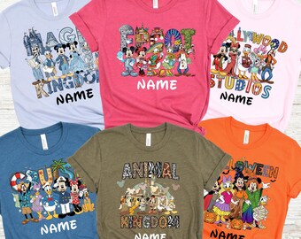 Custom Disney All Park Shirt, Magic Kingdom Shirt, Disney Animal Kingdom T-shirt, Disney Cruise Shirt, Custom Epcot Comfort Color Shirt