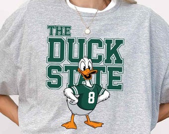 The Duck State Shirt, Oregon Sweatshirt, Puddles Duck Crewneck, Varsity Sport Team Tshirt, Oregon Football Jersey, Oregon Collage Football