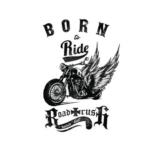 Born to Ride, Road Rush, Raising Hell, Layered Cut Datei SVG + PNG + JPEG + Eps + Ai + Pdf Clip Art & Image File