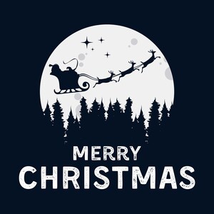 Merry Christmas, Christmas Santa Claus Design, Layered Cricut Design Cut File SVG + PNG + Jpeg + Ai + PDF + Eps Clip Art & Image File