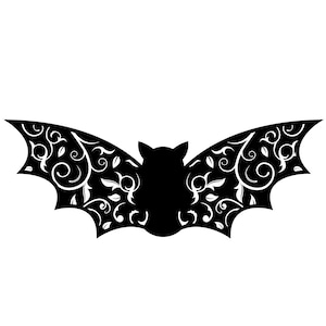 Kwiatowy nietoperz, plik do cięcia SVG + PNG + JPEG Pobieranie cyfrowe