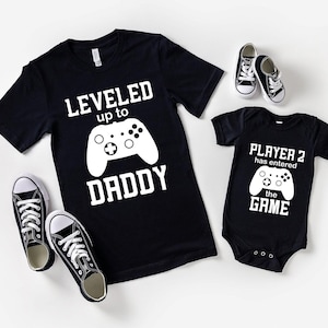 New Dad Bundle: Leveled bis zu Daddy, Spieler 2 hat das Spiel betreten, Layered Cut Files SVG + PNG + JPEG + GiF Cricut Design Space Dateien