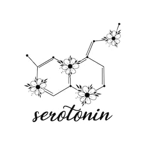Serotonin, Cricut Design Cut Files SVG + PNG + JPG + GiF Digital Download Image Files