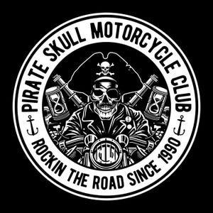 Pirate Skull Motorcycle Club SVG: Rockin&#39; the Road Design (Digital Files)