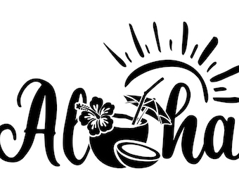 Aloha, Hawaii Trip, Cut Files SVG + PNG + JPEG + GiF Cricut Design Space Files
