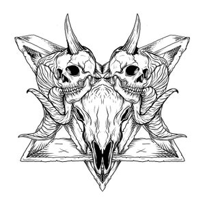 Idole satanique, Baphomet : décodage des symboles sur la statue de Satan, fichier de coupe Cricut Design en couches SVG + PNG + JPG + fichier EPS Clip Art & Image