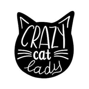 Verrückte Katzenlady, Cricut Design Space Cut Datei SVG + PNG + JPEG + Dxf + Eps Clip Art & Bilddateien
