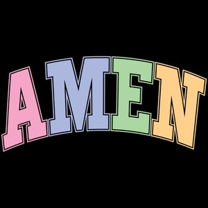 Amén, Archivos de corte en capas SVG + PNG + Dxf + Eps Cricut Design Space