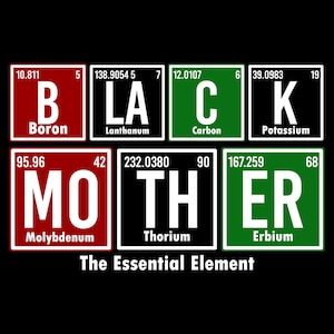 Black Mother The Essential Element, Layered Cricut Design Cut Files SVG + PNG + Jpg + Dxf + Eps + Arquivo de imagem Ai, Arquivo de download digital