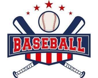 Baseball Logo, Baseballball, Baseballschläger, Schnittdatei SVG + PNG + JPEG + Eps + Ai + Gif Clip Art & Bilddateien