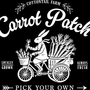Cottontail Farm, Marchewka, Wybierz własne, Lokalnie uprawiane, Zawsze świeże, Pliki do cięcia grafiki clipart SVG + PNG + JPG Pliki obrazów