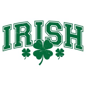 Irlandais rétro, trèfle à trois feuilles, fichier de coupe en couches SVG + PNG + DXF + Eps + Jpg Cricut Design Space