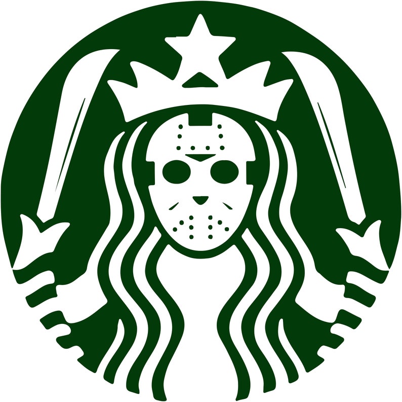 Jason Voorhees Halloween Coffee, Black 🖤 and Green 💚 2 Versions, Cricut Design Space Cut File SVG + PNG + JPEG + EPS + AI + PDF