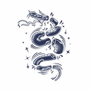 Gesneden slang, gelaagd gesneden bestand SVG + PNG + JPG + Eps Illustraties en digitale afbeeldingsbestanden