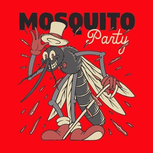 Fancy Mosquito Party, Digital Image Cut Files SVG + EPS + AI + Png + Jpg