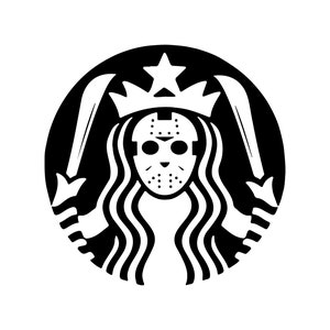 Jason Voorhees Halloween Coffee, Black and Green Versions, Cricut Design Cut File SVG + PNG + Jpeg + Eps + Ai + Pdf Clip Art & Image Files