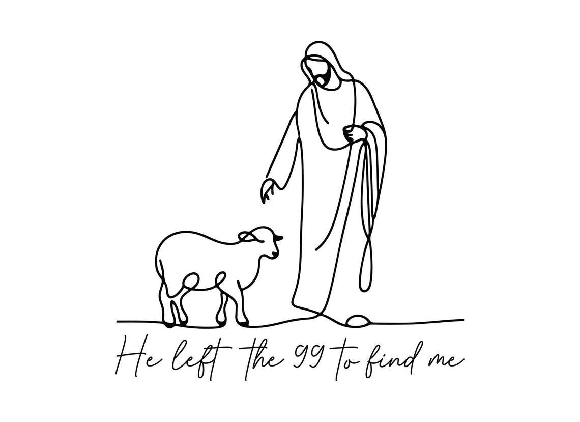 He Left the 99 to Find Me, Layered (svg, Png, Dxf, Eps) (digital ...