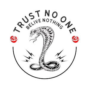 Trust No One, Belive Nothing, gelaagde Cricut ontwerp gesneden bestanden SVG + PNG + JPG + Eps + Ai afbeeldingsbestanden
