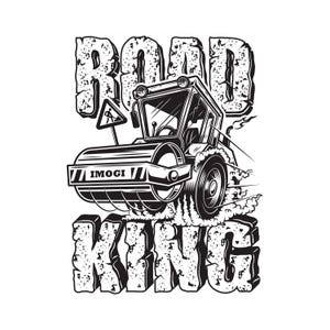 Road King, Steamroller, Cricut Design Cut File SVG + PNG + JPG + Eps Clip Art & Image File