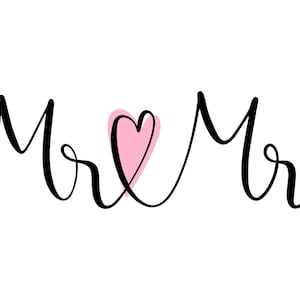 Mr and Mrs、Mr Love Mrs、レイヤード クリカット デザイン カット ファイル SVG + PNG + JPEG + Eps + Pdf + Ai + Dxf クリップ アート & 画像ファイル