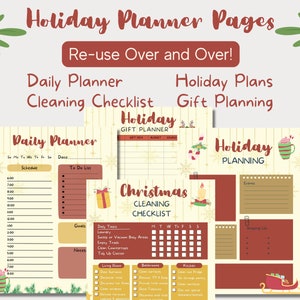 Holiday Planner Bundle | Christmas Printable Planner | Christmas Planner Inserts | Christmas Digital Planner | Printable Holiday Organizer
