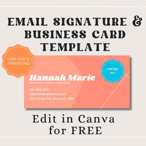 Colorful Email Signature Template | Canva Editable Template | Digital Marketing | Email Marketing Template | Small Business Email Signature