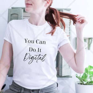 Bella Canvas Triblend 3413 T-Shirt | White Relaxed-Fit Women&#39;s Tee | Shirt Mockup with Model | Digital Mockups | PoD Mock Ups