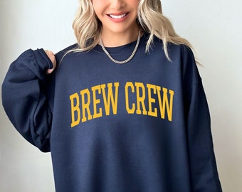 Milwaukee Brewers Crewneck Sweatshirt Womens, Brew Crew Sweatshirt, Milwaukee Brewers Vintage Sweatshirt for Brewers Baseball Fan