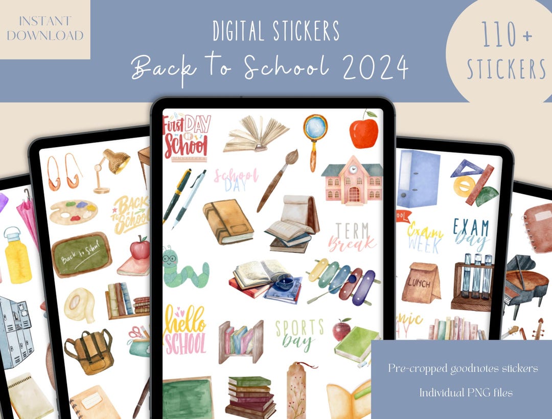 Back to School 2024 Goodnotes Stickers|everyday Digital Stickers ...
