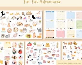 Pet Pal Adventures Goodnotes Stickers| Everyday Planner Digital Stickers | Digital Planner Stickers | ipad Stickers |Pet Digital Stickers
