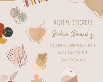 BOHO Beauty  Goodnotes Stickers| Everyday digital stickers| Planner Stickers | Goodnotes Stickers | ipad Stickers | Neutral Digital Stickers