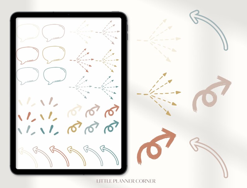 Boho Note Taking Goodnotes Stickers|everyday Digital Stickers|study ...