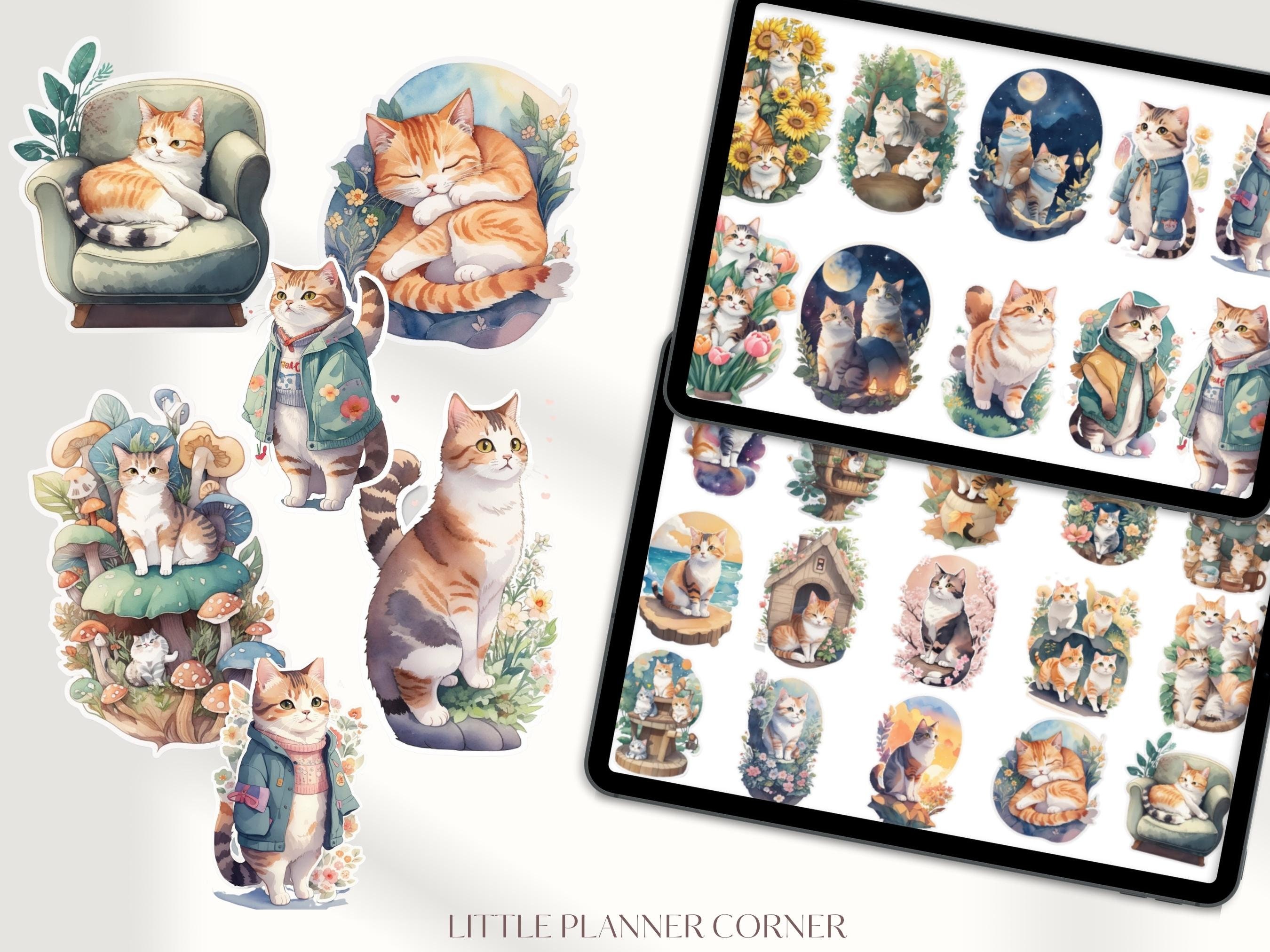 Meow-tiful Goodnotes Stickers |cats Digital Planner Stickers |cute Cats ...