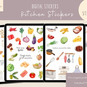 Kitchen Goodnotes Stickers|Cooking Digital Stickers| Digital Planner Stickers |Food Goodnotes Stickers|Cooking iPad Stickers | Meal Prep PNG