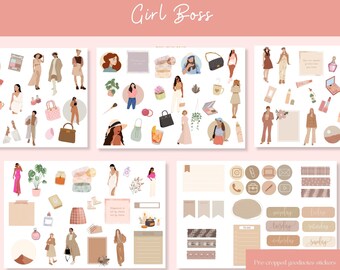 Girl Boss Goodnotes Stickers | That girl digital stickers | Everyday digital stickers| Digital Planner Stickers | Aesthetic Digital Stickers