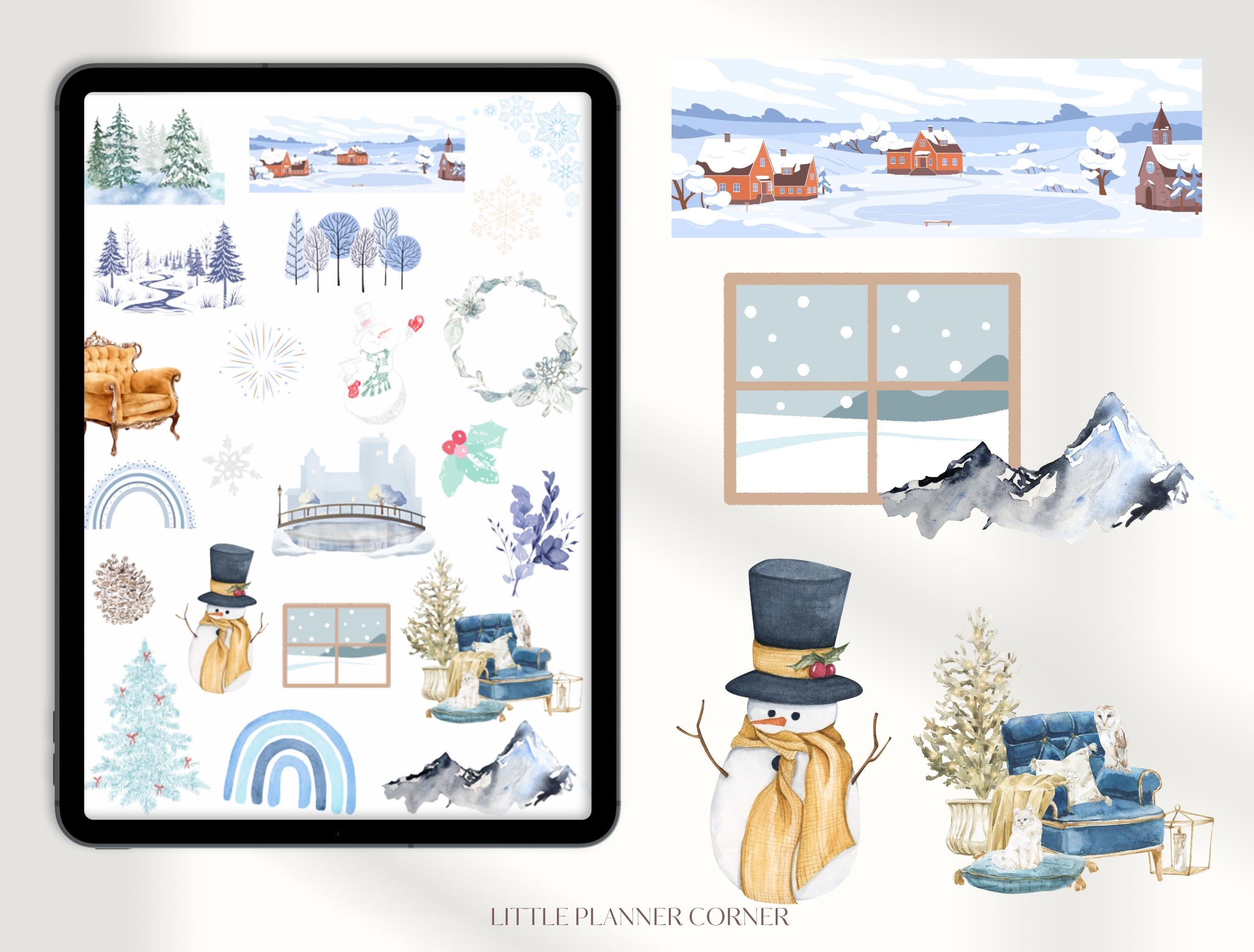 January 2025 Goodnotes Stickers | Winter Planner Stickers | Minimalist ...