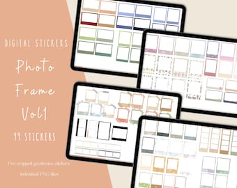 Photo Frame Vol1 Goodnotes Stickers|Everyday Digital Stickers|Digital Planner Sticker|Instax frame Goodnotes Stickers |Polaroid iPad Sticker