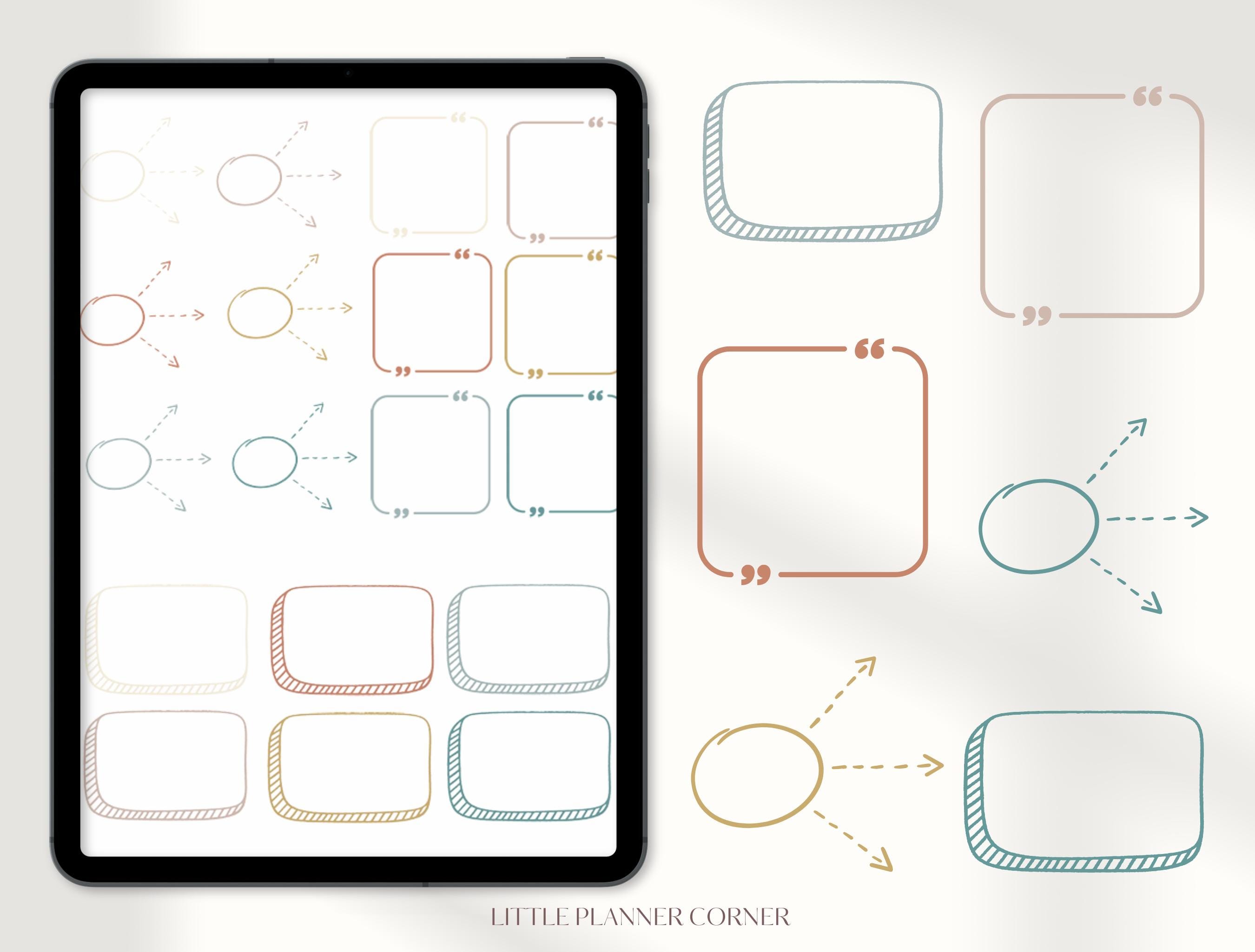 Boho Note Taking Goodnotes Stickers|everyday Digital Stickers|study ...