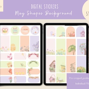 May shapes background Goodnotes Stickers| Easter Digital Stickers| Spring Planner Sticker|Customize Planner Stickers |Widget ipad stickers