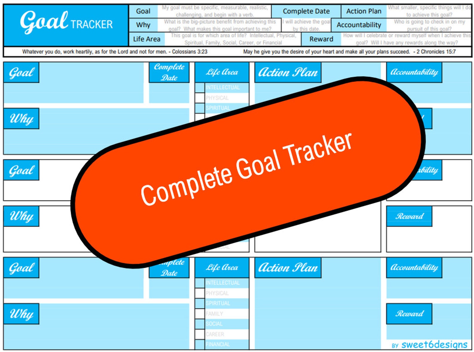 Complete Goal Tracker, Masterplan Guide to Setting and Achieving Your ...