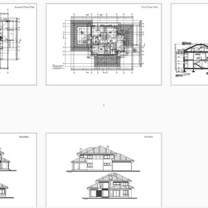 Detailed house blueprint showing precise measurements and layouts for each floor. Ideal for small cabin plans, tiny house plans, or shed plans projects.