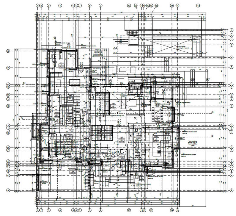 Detailed house blueprint illustrating precise architectural elements and layout. Perfect for modern house plans and floor plans reference.