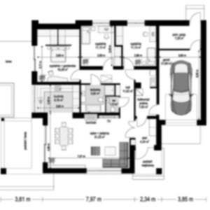 Detailed floor plans of a modern single-story house showcasing smart space utilization and functional layouts, perfect for custom house blueprint enthusiasts.